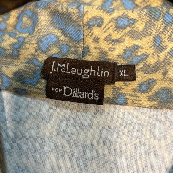 J.McLaughlin Light Yellow & Blue Pullover Dress - Picture 5 of 7